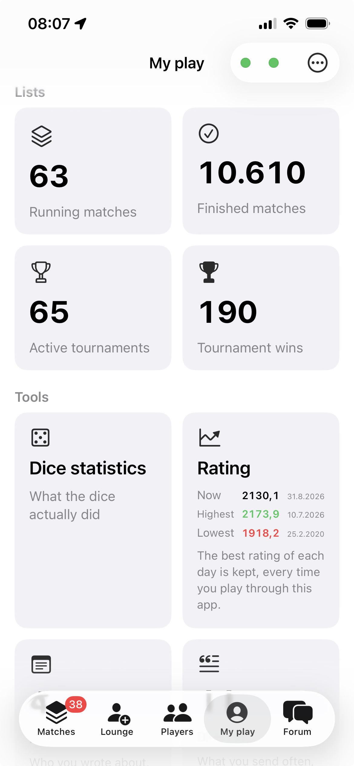 DailyGammon iPhone screenshot 6